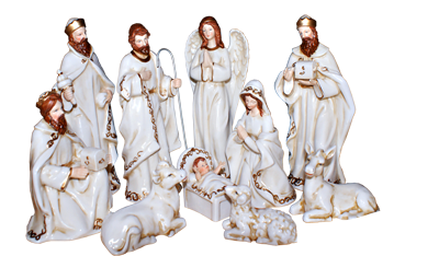 Figury z Porcelany o wys.17 i 21 cm